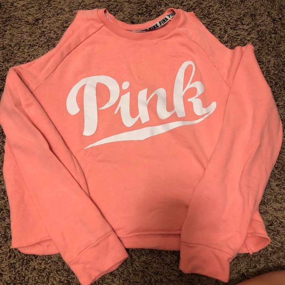 PINK cropped sweatshirt